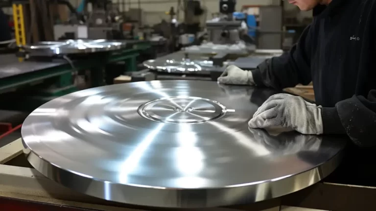 aluminio brillante en un taller de metal