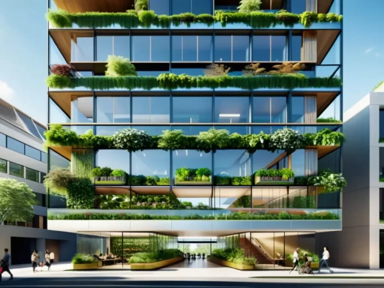 arboles y edificios sostenibles en armonia
