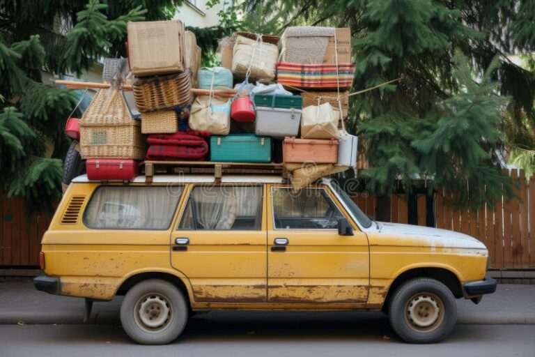 auto cargado listo para un viaje