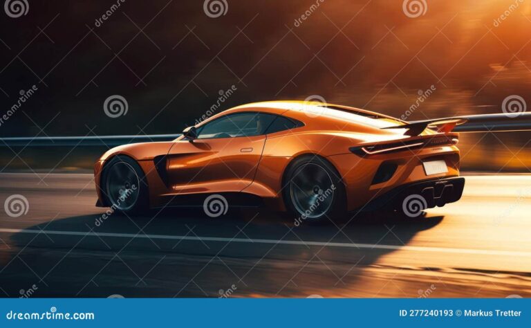 auto deportivo en carretera abierta