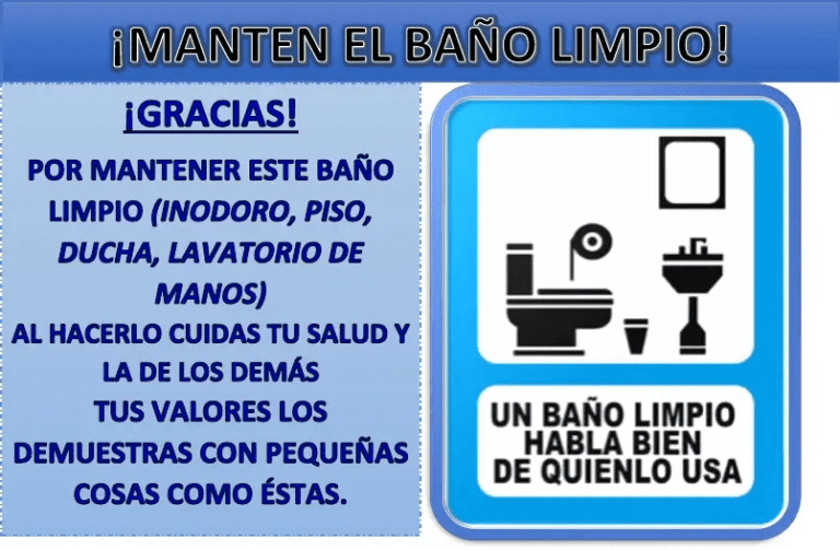 Cómo hacer carteles de limpieza efectivos para baños 23 bano limpio con carteles de limpieza