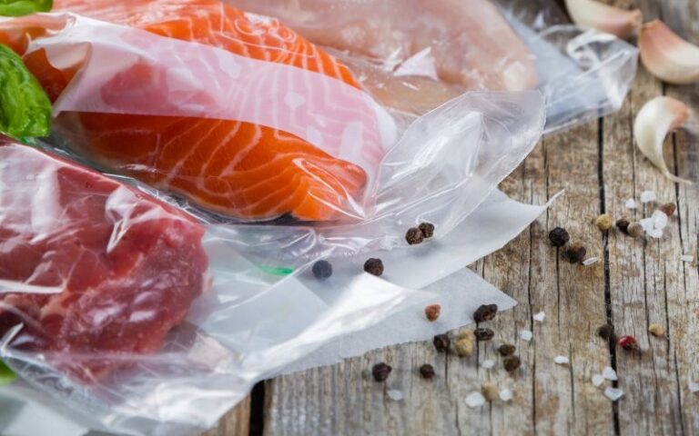 bolsa de empaque al vacio en uso