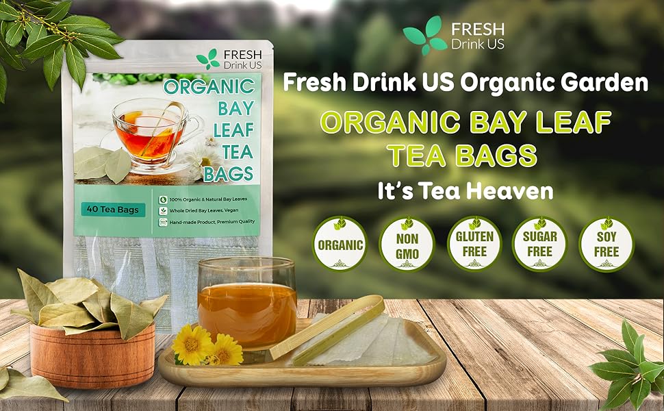 bolsas de te en un entorno natural