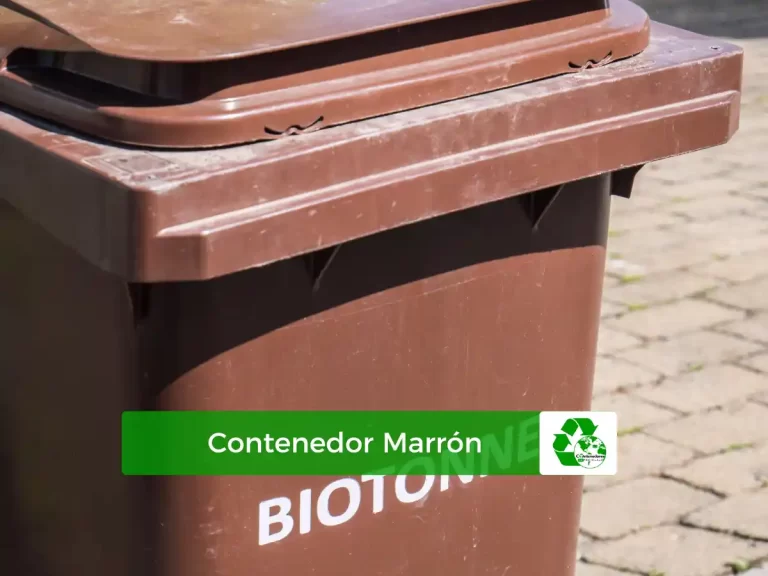 bote de basura organica color marron