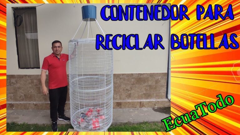 botellas de pet recicladas en un contenedor