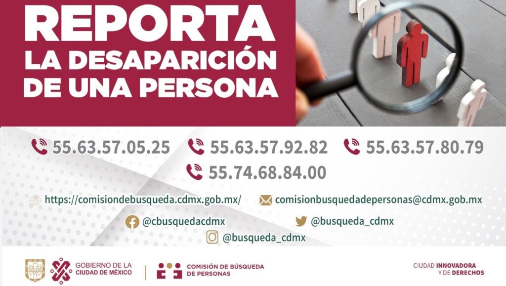 busqueda en linea de personas desaparecidas