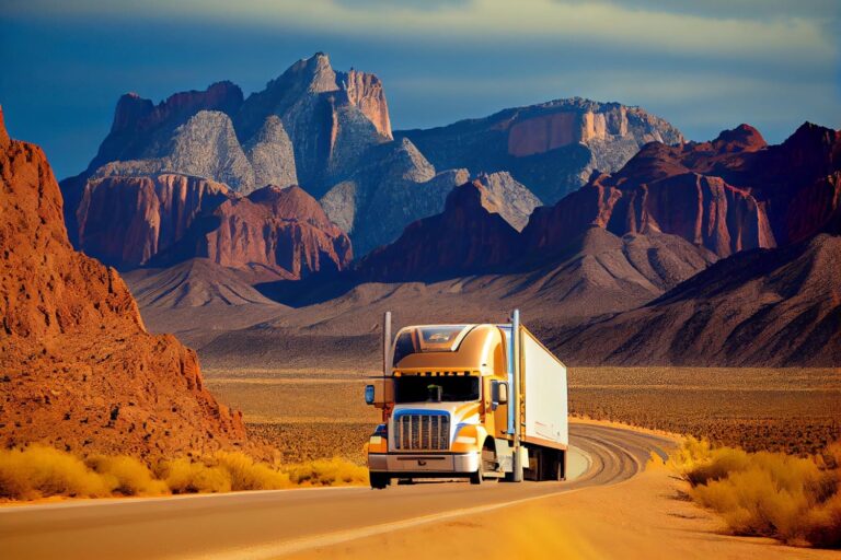 Cuántos kilómetros recorre un camión promedio en un año 16 camion en ruta atravesando un paisaje
