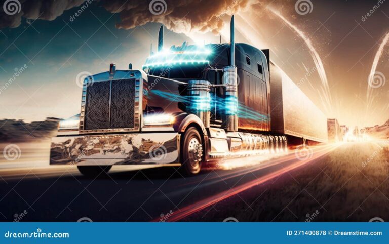 camioneta en carretera con carga visible