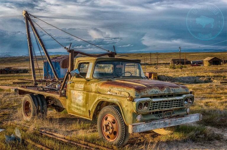 camioneta ford en un paisaje rural