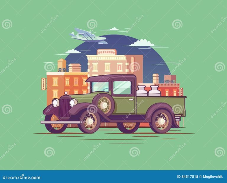 camioneta pick up en un paisaje urbano 1