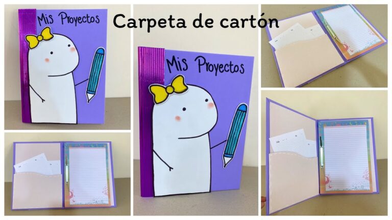 carpeta de carton hecha a mano
