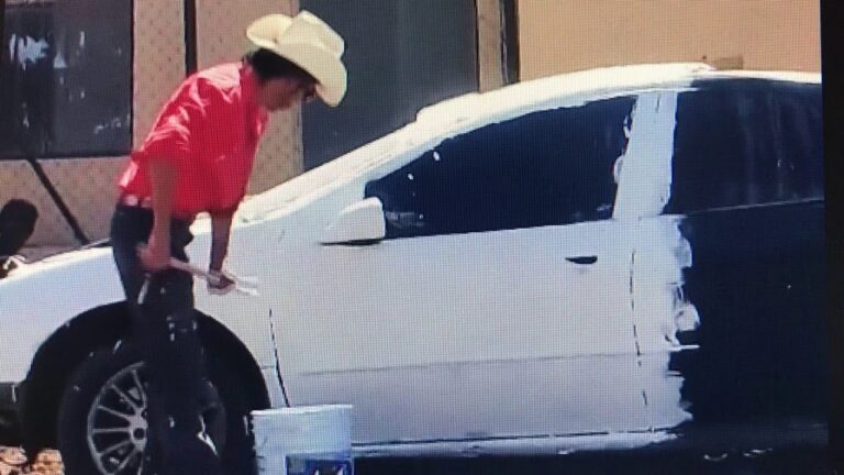 Cómo puedo pintar un carro sobre pintura vieja de manera efectiva 19 carro siendo pintado con brochas