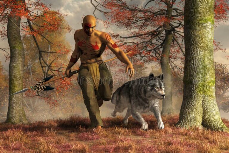 Por qué el cazador decide matar al lobo en la naturaleza 21 cazador y lobo en un paisaje natural