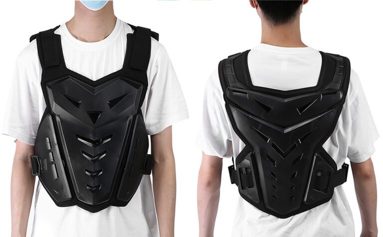 chaleco de moto con placa de proteccion