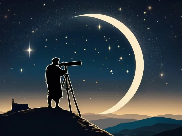 cientifico observando el universo estrellado