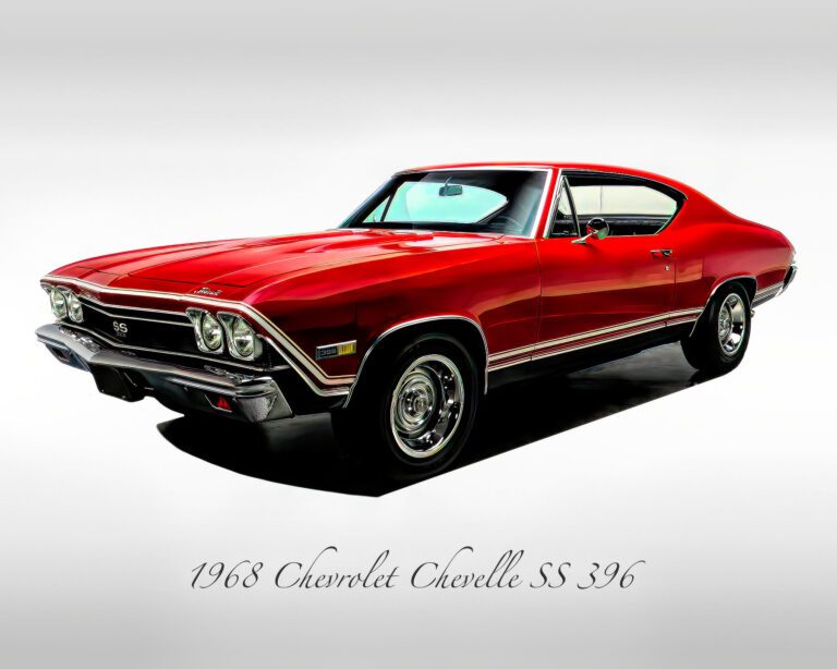 clasico chevrolet muscle car en accion
