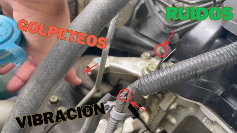 coche con motor vibrante en taller