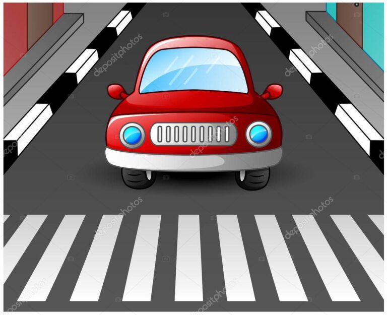 coche detenido con una senal de advertencia