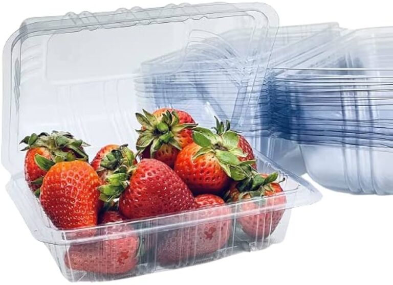 contenedor transparente desechable con alimentos