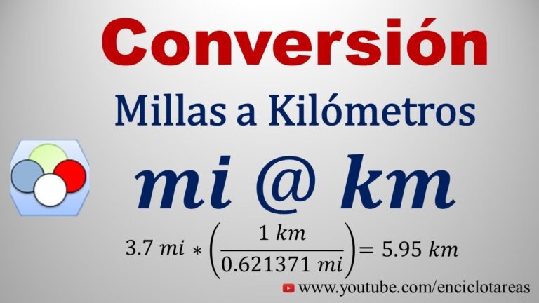 conversion de millas a kilometros