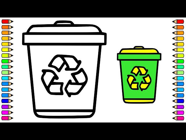 Cómo hacer dibujos de botes de basura orgánica e inorgánica para colorear 7 Cómo hacer dibujos de botes de basura orgánica e inorgánica para colorear