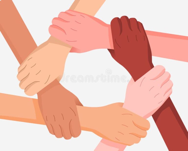 Qué Frases Inspiradoras Reflejan Que Todos Somos Iguales 18 diversidad humana en un circulo de manos