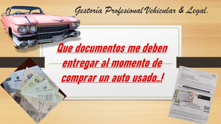 documentos para comprar auto usado en mexico