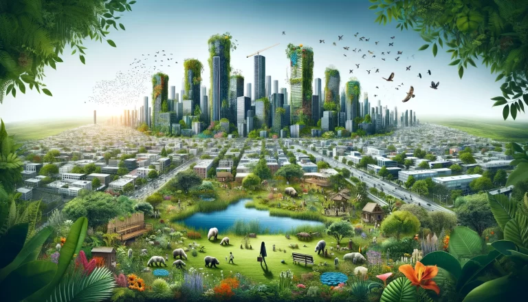 ecosistema vibrante con flora y fauna