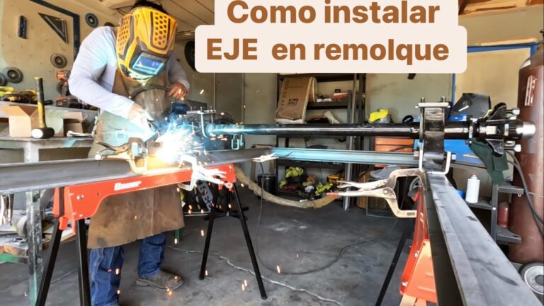 eje de carro de arrastre en un taller