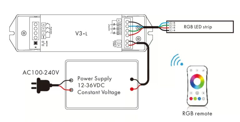 Cómo hacer un diagrama de conexión para un LED RGB 4 esquema de conexion de led rgb