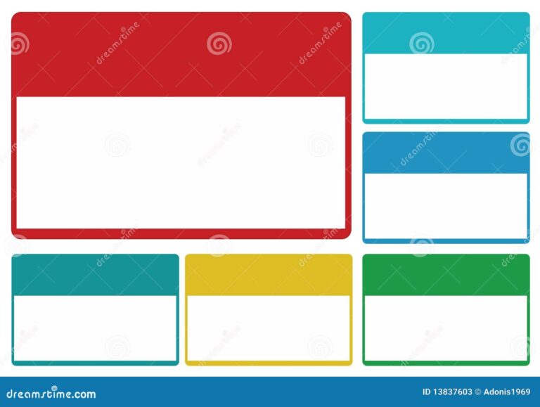 Cómo hacer un tag efectivo para tus redes sociales y blogs 19 etiquetas coloridas sobre fondo blanco
