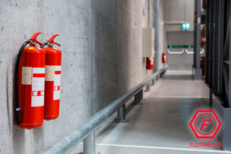 extintor de incendios en un negocio
