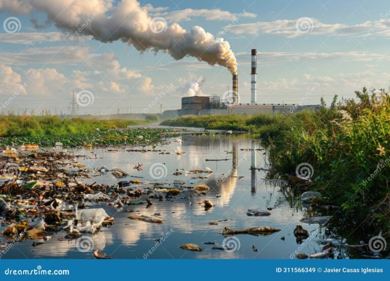 fabrica emitiendo humo en el cielo