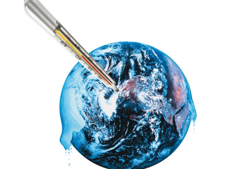 globo terraqueo con clima extremo