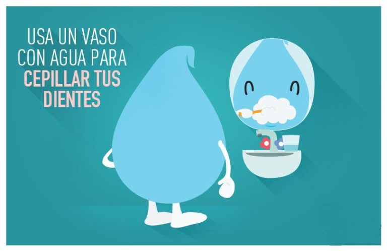 grifo cerrado mientras se cepillan los dientes