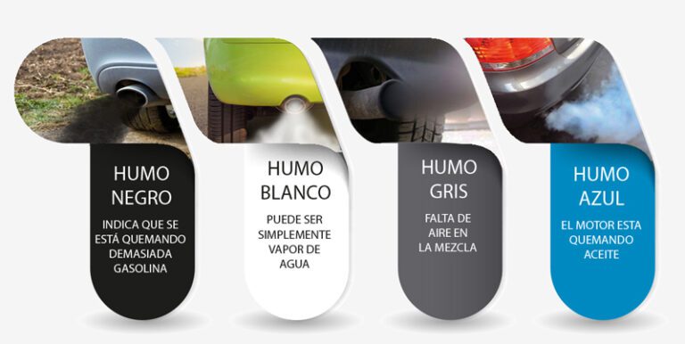 humo de carro en diferentes colores