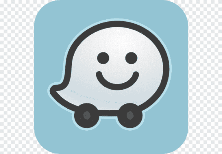 icono de waze sobre fondo de whatsapp