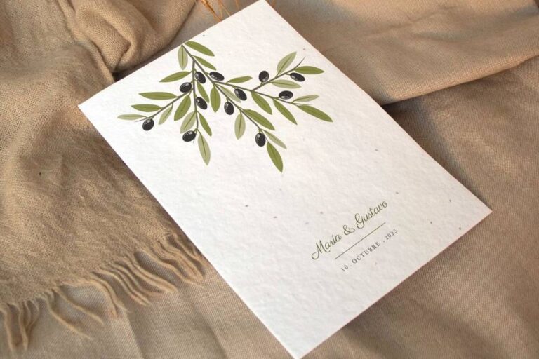 invitaciones de boda ecologicas en naturaleza