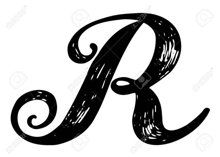 Cuáles son las principales características de la letra R en español 9 letra r en tipografia artistica