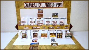 linea del tiempo creativa en papel kraft