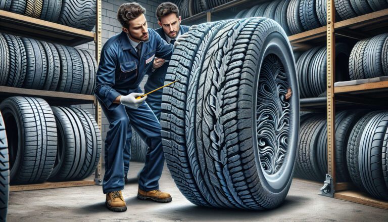 llantas desgastadas en un camino asfaltado