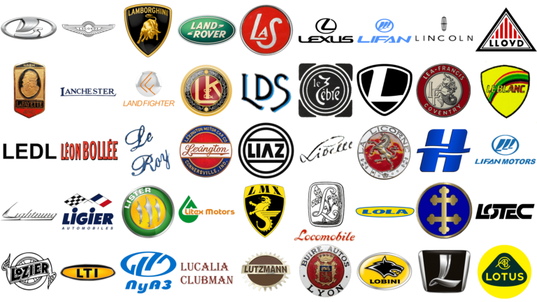 logos de marcas de autos con l