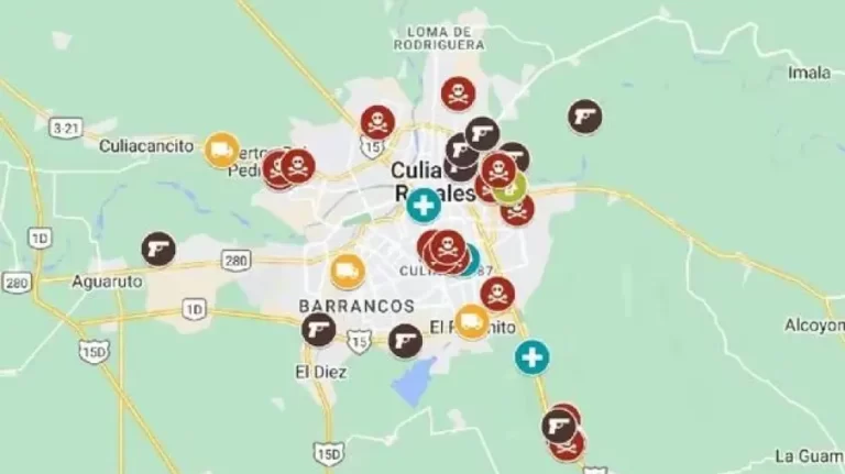Cuántos homicidios se registran diariamente en México 2 mapa de mexico con marcadores de homicidios