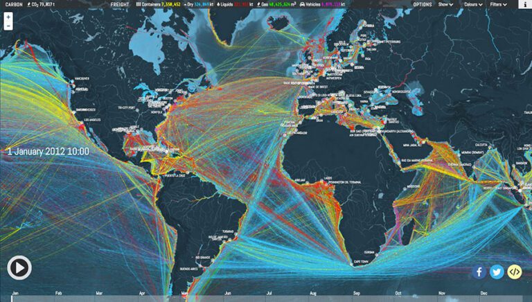 mapa de navegacion con trafico y rutas