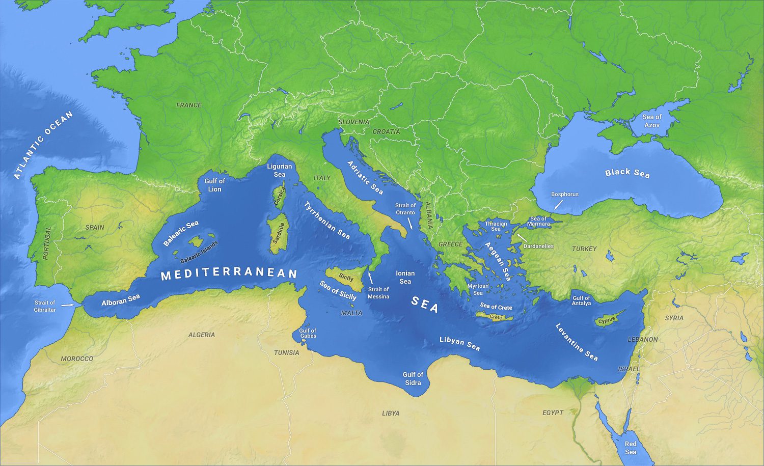 Con Que Mares Y Oceanos Se Comunica El Mar Mediterraneo