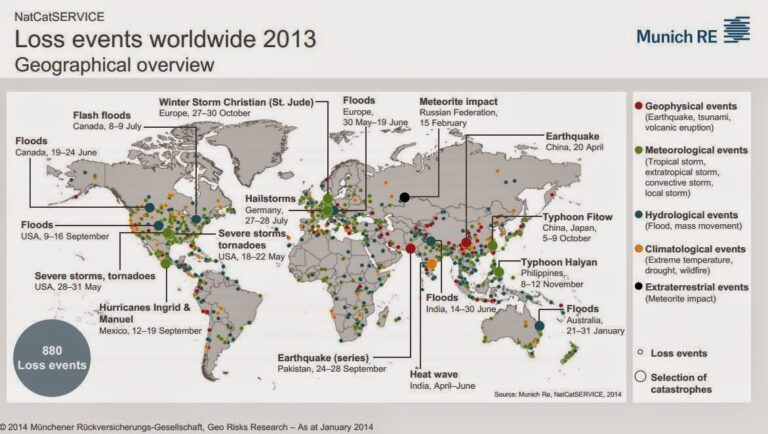 mapa mundial de desastres naturales