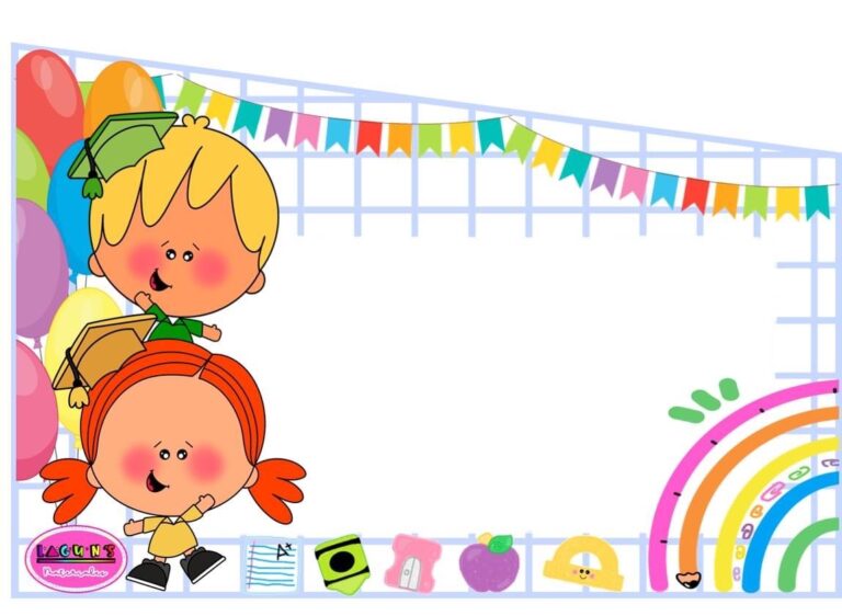 marcos coloridos para gafetes escolares