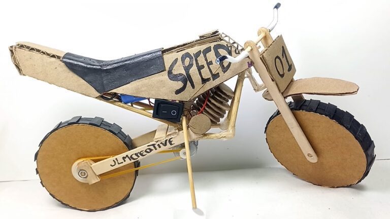 Cómo hacer una moto de cartón fácil paso a paso para niños 10 moto de carton hecha por ninos
