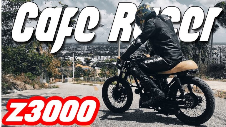 moto honda cafe racer en accion