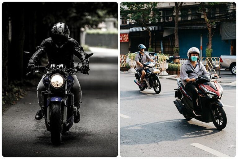 motocicleta con placas mexicanas en carretera